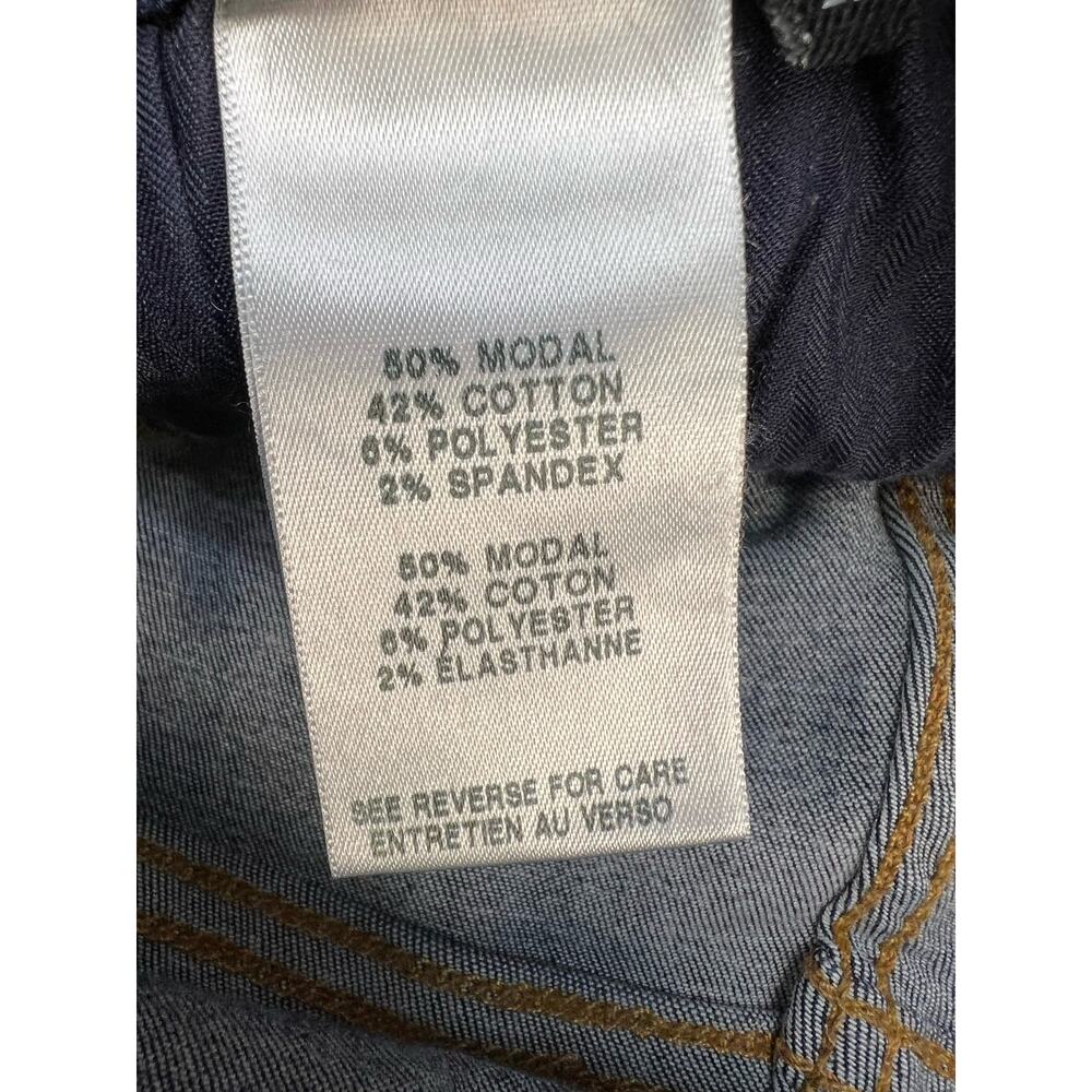 7 For All Mankind Jean Women's 25 (2) Dark Blue The High Waist Ankle Skinny - Picture 9 of 16